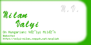 milan valyi business card